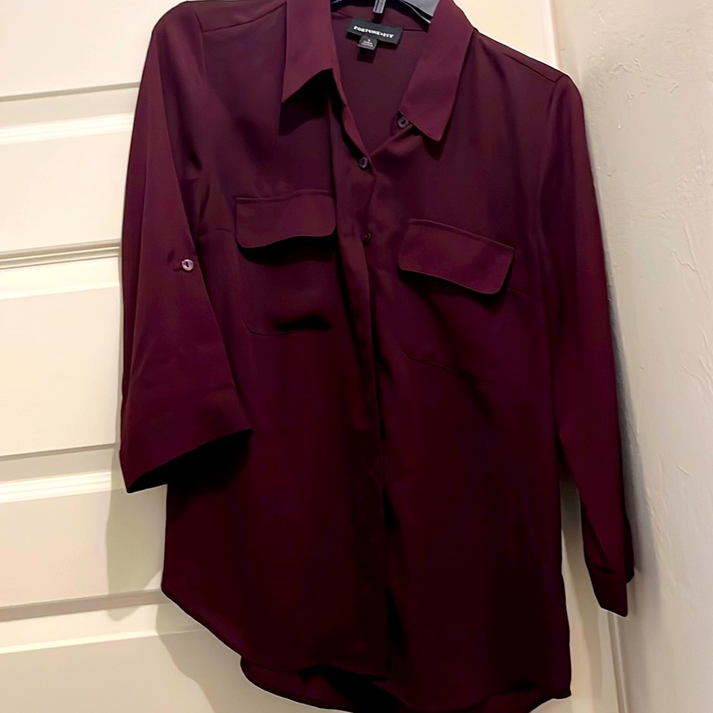 Classy eggplant elegant top for work or play.